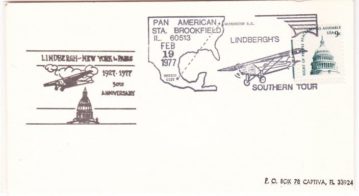 USA cover - 50th anniv of Lindbergh flight