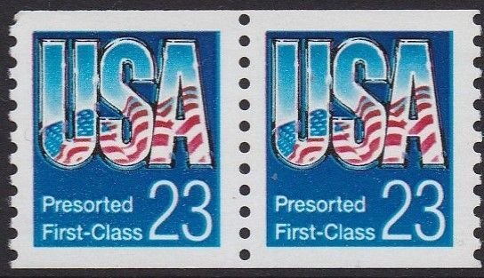 2606 Flag Coil Pair MNH