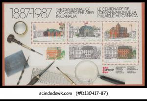 CANADA - 1987 THE CENTENNIAL OF ORGANIZED PHILATELY IN CANADA - M/S MNH