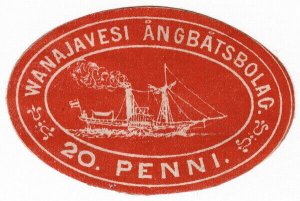 (I.B) Finland Local Post : Wanajavesi Steamship Company 20p