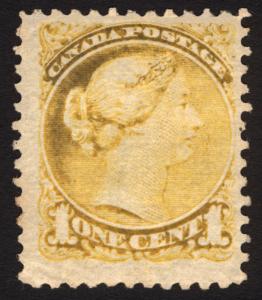 Canada #35 1c Yellow 1873 Queen Victoria VF