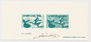 France 1999 - Epreuve / Proof signed by engraver Baby - Bird - Stork