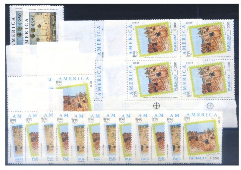 Paraguay. UPAEP. Small 1990-1998 emission set.