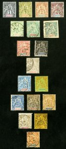 Indo China Stamps Used Lot of 18 Early