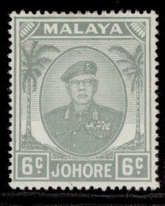 MALAYSIA - Johore GVI SG137a, 6c pale grey, M MINT.