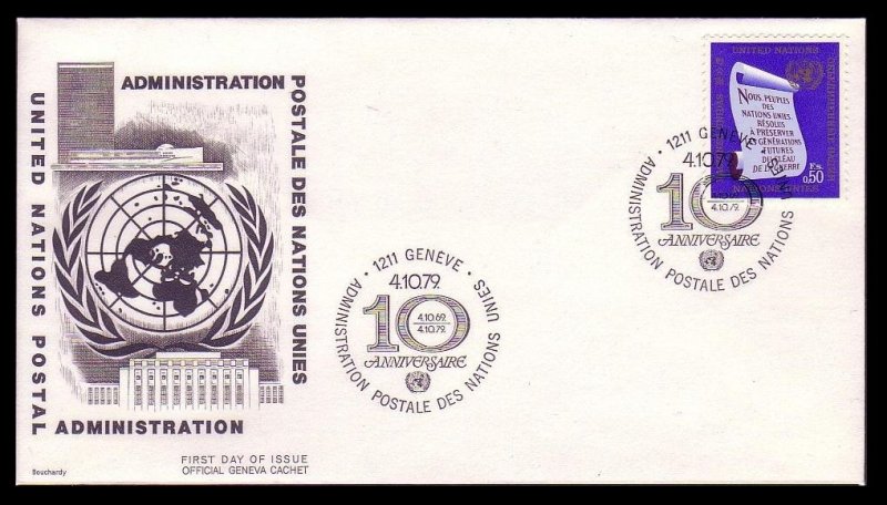 UN Geneva UN Postal Administration FDC 1979