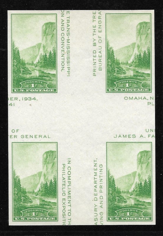 Doyle's_Stamps: MNH 1935 National Parks Special Printing Crossed Gutter Blocks