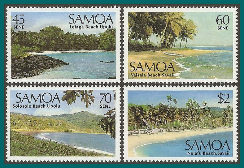 Samoa 1987 Coastal Scenery, MNH 697-700,SG754-SG757