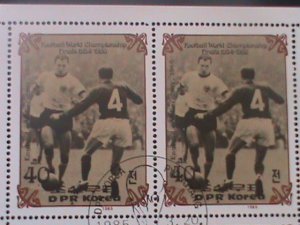 ​KOREA-1985-SC# 2475-WORLD CUP SOCCER -CTO-MINI SHEET-VF-LAST ONE-HARD TO FIND