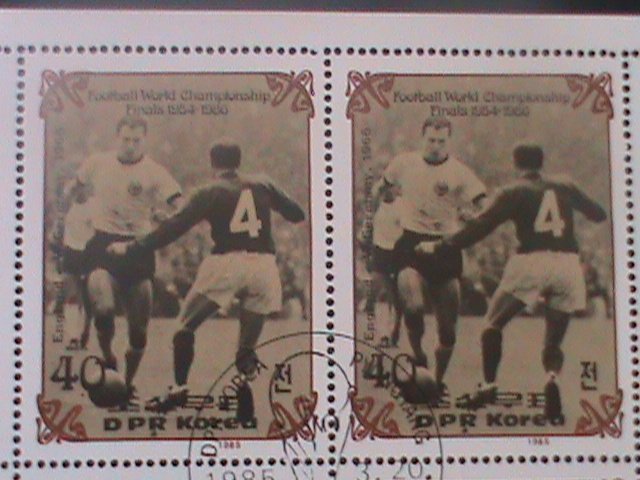​KOREA-1985-SC# 2475-WORLD CUP SOCCER -CTO-MINI SHEET-VF-LAST ONE-HARD TO FIND