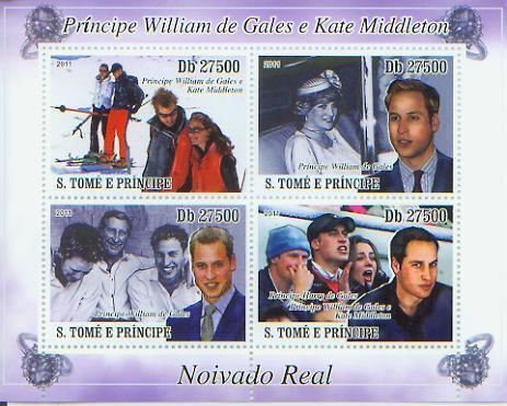 Prince William & Kate, S/S 4 Stamp, STTH11001 | Worldwide - Other