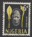 Nigeria  SG 95 SC# 107 Used 1961 Definitive Benin Mask  please see scan