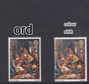 Sg 756 1967 Christmas 3d - Two Colour Shifts UNMOUNTED MINT