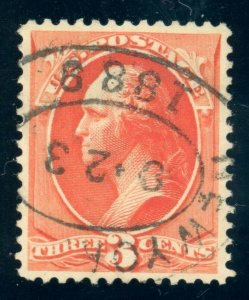 US Stamp #214 Washington 3c - PSE Cert - USED