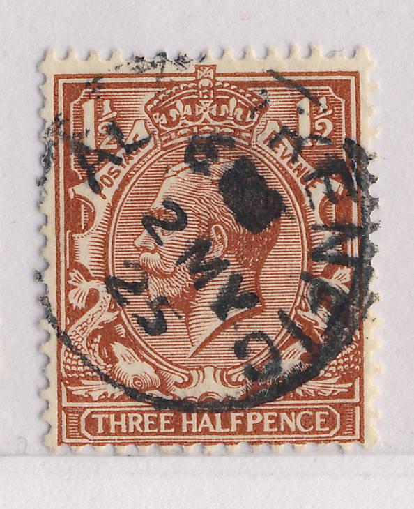 GB - 1925 - ABERKENFIG (Wales) SMALL CDS ON SG 420 1 1/2d RED-BROWN