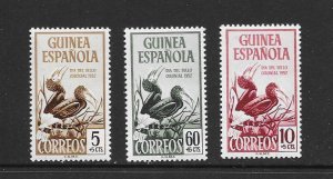 BIRDS - SPANISH GUINEA #B22-24  MNH