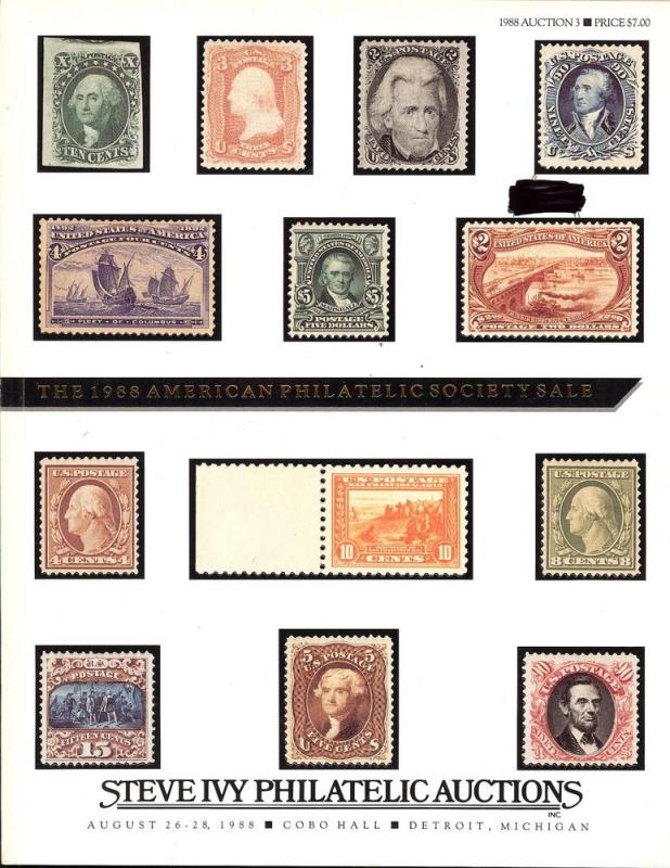 The 1988 American Philatelic Society Sale, Ivy Aug 26-28,...