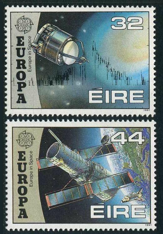 Ireland 832-833,MNH.Michel 759-760. EUROPE CEPT-1991.Space research.