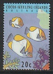 1994 Cocos Islands - Sc 291d - used VF - 1 single - Pyramid butterflyfish