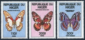 Niger 823-824,827,MNH. Michel 1109-1110,1113. Butterflies 1991.