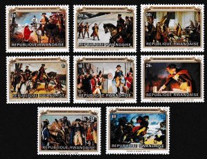 Rwanda Paintings American Revolution 8v 1976 MNH SG#727-734