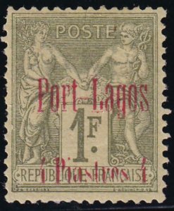 French Offices Turkey t - Port Lagos 1893 SC 6 Mint 