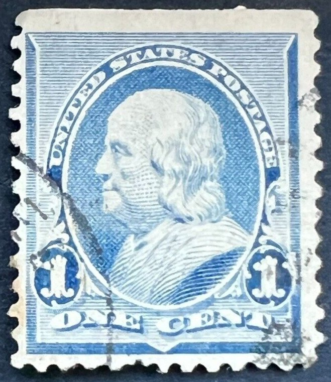 Scott#: 219 - Benjamin Franklin 1¢ 1890 ABNC used single stamp - Lot 4
