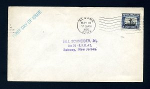 # 621 First Day Cover with General Purpose cachet from Algona, Iowa - 5-18-1925