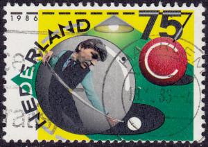 Netherlands - 1986 - Scott #705 - used - Billiards