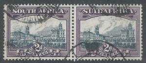 SOUTH AFRICA 1930 UNION BUILDING 2D PAIR ROTO PRINT