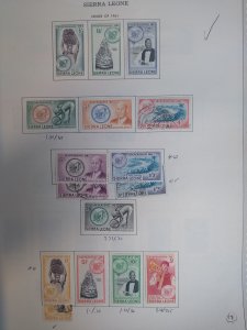 collection on pages Sierra Leone 1953-74 GT: CV $169