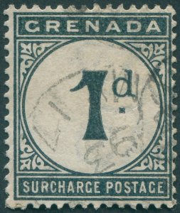 Grenada 1892 1d blue-black Postage Due SGD1 used