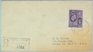 83437 -  VIRGIN Island  - POSTAL HISTORY  -  COVER  to USA 1948 from ROAD TOWN