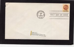 1734 Indian Head Penny, FDC no cachet addressed