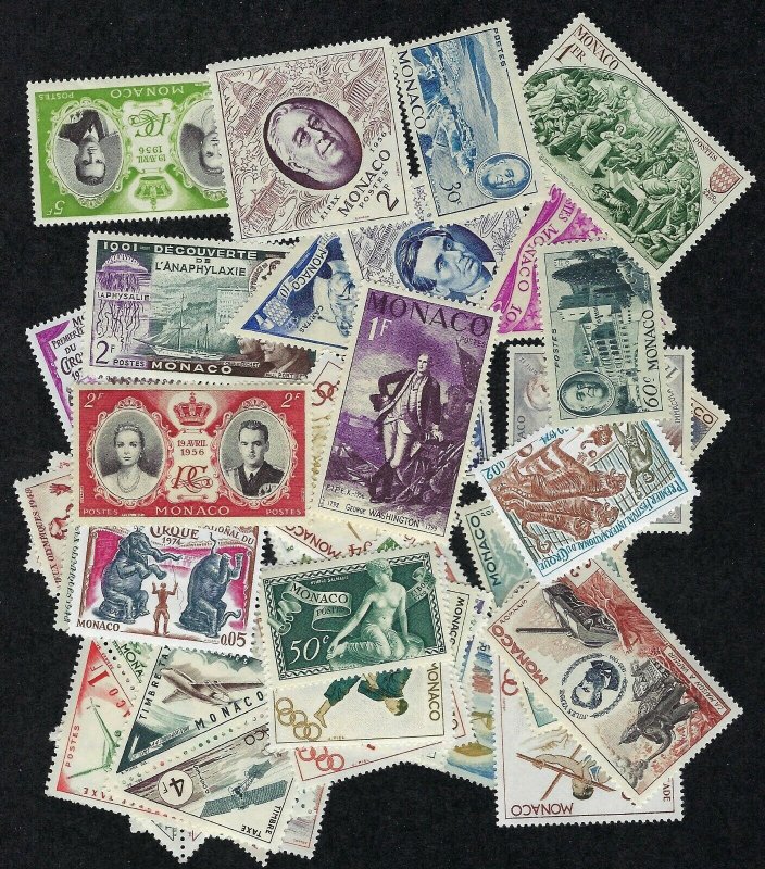 Monaco Collection of 50 Different Stamps Unused