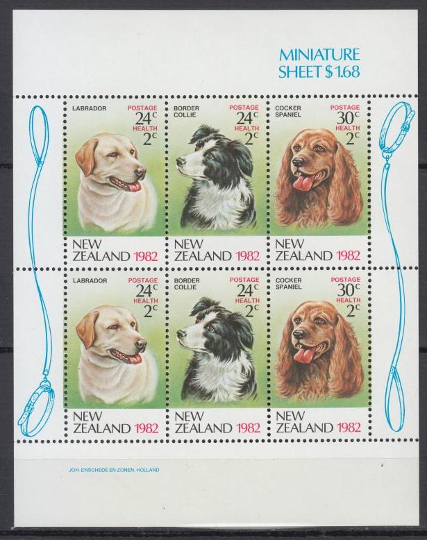 New Zealand - 1982 Dogs Fauna Sc# B114a - MNH (9482)