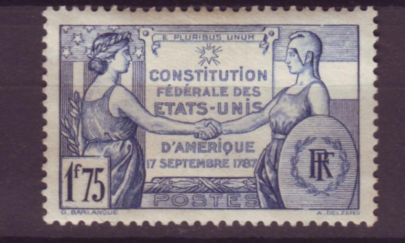 J16240 JLstamps 1937 france set of 1 mh #332