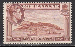 Gibraltar - 1941 KGVI 1p Wmk. Sideways Sc# 108c - MNH (8041)