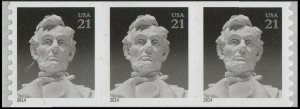 US 4861 Abraham Lincoln 21c coil strip 3 MNH 2014