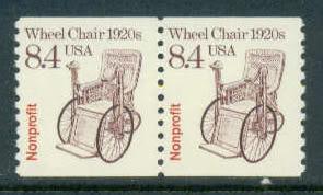 2256 8.4c Wheel Chair Fine MNH DG Pair