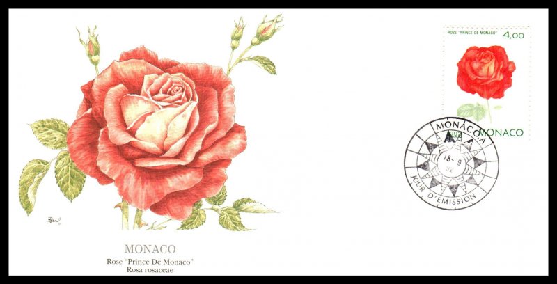 Monaco 1828-1829 Flowers Fleetwood Set of Two U/A FDC
