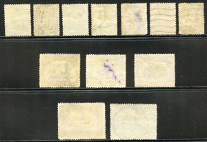 Belgium Scott 108-14,116-20 UFH - 1915-1920 Short Set - SCV $5.15