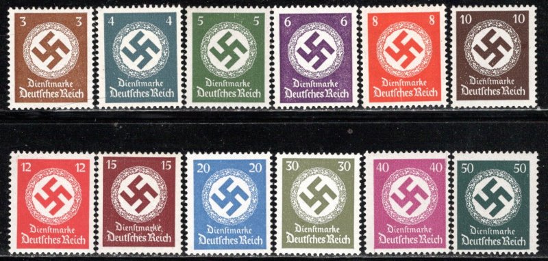 Germany Reich Scott # O92 - O103, mint nh, cpl set