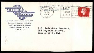 Canada-cover #8869-4c QEII Cameo-Vancouver,BC-Apr 6 1965-CC illustrated Air For