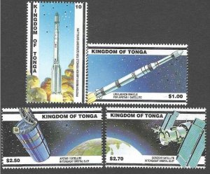 2000 Tonga 1574-1577 Rocket and Satellites 11,00 €
