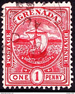 GRENADA 1906 KEDVII 1d Carmine SG78 Used