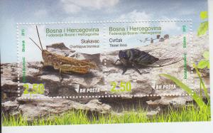 2013 Bosnia & Herzegovina Insects SS (Scott 697) MNH