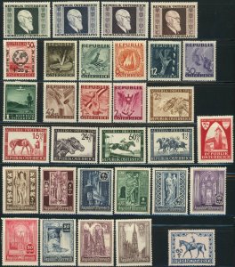 Austria #B167-B170 #B171-B178 #B179-B183 #B184 #B189-B198 Semi-Postal 1946 MLH