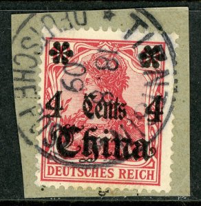 China 1906 Germany 4¢/10pf Germania Wmk Michel 40 (Sc #49) Tientsin CDS F10