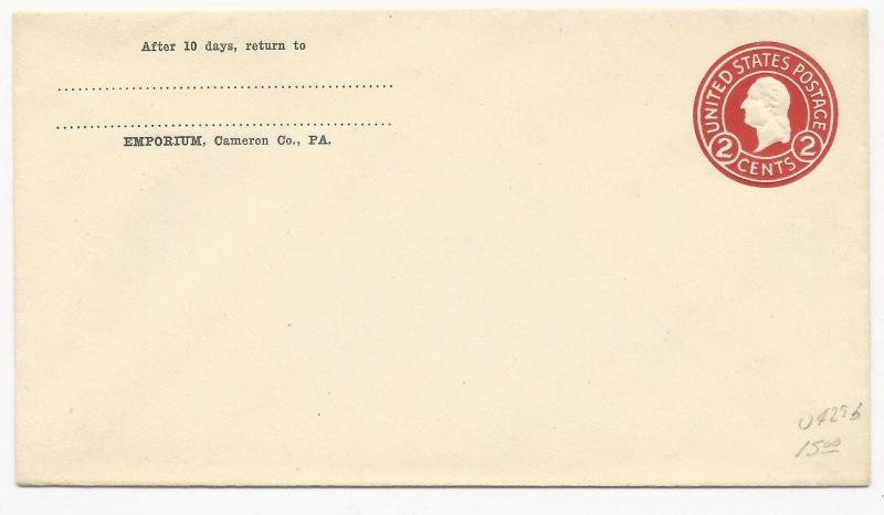 US POSTAL STATIONERY COVER Scott #U429b Unused